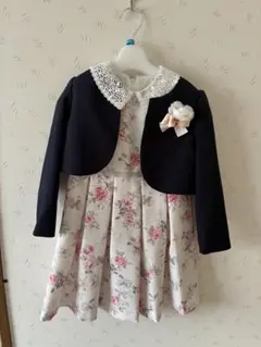 フォーマルドレス 花柄 ネイビー