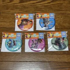 ズートピア2 ハッピーくじI賞　缶ミラー5つコンプリートセット