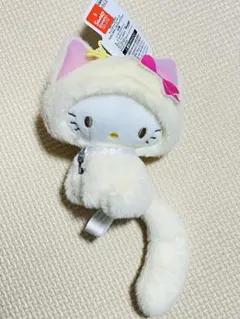 サンリオキャラクターズ　にゃんぐるみしっぽぷらんマスコット　キティ