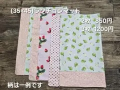(35×45)ハンドメイド ランチョンマット 35×45 2枚