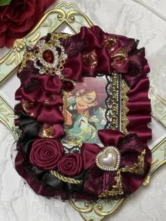 痛ケース 硬質ケース デコ ワインレッド/黒 B8