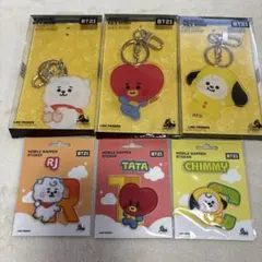 ⭐︎BT21⭐︎ アクリルキーリング　モバイルワッペンステッカー　6点まとめ売り