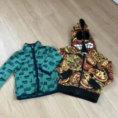 moujonjon バス柄 フリースジャケット 90