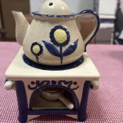 陶器製花柄ポット保温アロマ