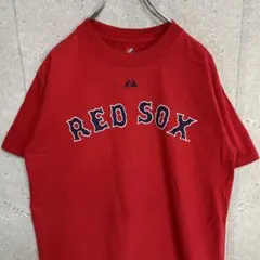マジェスティック　レッドソックス　MLB チームロゴ レッド　Tシャツ M