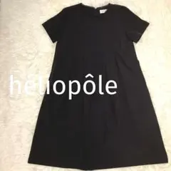 【美品】héliopôle ワンピース 首元レース ブラック 36サイズのサムネイル