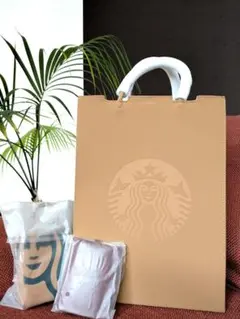 【スターバックス】 2WAYレザートートバッグ パスケース ミニチャーム 3点