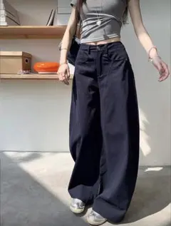 ♪【新品未使用】バレルレッグデニムパンツ　S