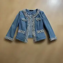 COTOO ノーカラーデニムジャケット