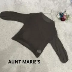 AUNT MARIE'S ニットセーター　透け感　焦茶　春秋　重ね着用　F