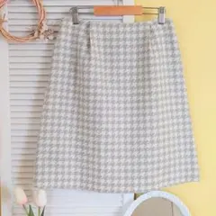 ROPE'PICNIC　ロペピクニック　千鳥格子柄台形ツイードスカート