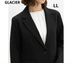【美品】GLACIER グラシア　テーラードジャケット　ブラック　LL