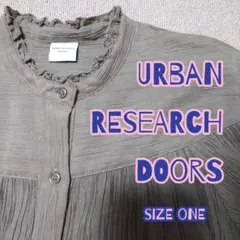 URBAN RESEARCH DOORS 楊柳素材長袖ブラウス