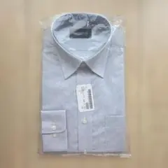 【新品】 メンズ 長袖ワイシャツ ブルーチェック Mサイズ 39-82