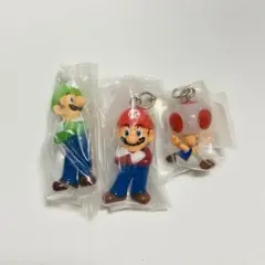 新品 未開封 めじるしアクセサリー マリオ ルイージ キノピオ 3個セット