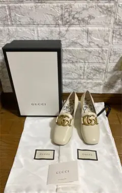 GUCCI ビット ローファー パンプス スクエアトゥ グッチ フローラ 花柄