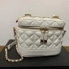 RANDA キルティング 2WAY バニティバッグ ランダ ホワイト