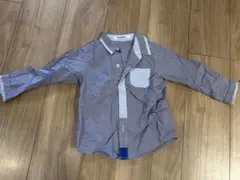 familiar 長袖シャツ 100cm チェック柄