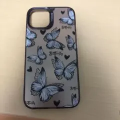 青い蝶デザイン iPhone14ケース