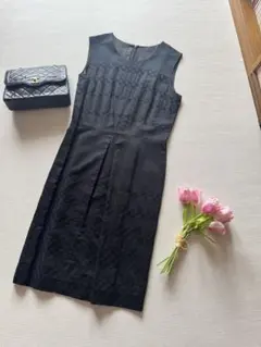 Aquascutum アクアスキュータム ノースリーブ ワンピース ブラック