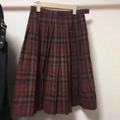 チェックスカート　プリーツスカート