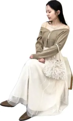 LILY BROWN リリーブラウン ボレロカーデセットチュールワンピース