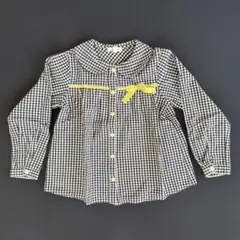 【美品】ギンガムチェック柄 長袖シャツ 120