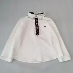 ファミリア　長袖ポロシャツ　白　車　110