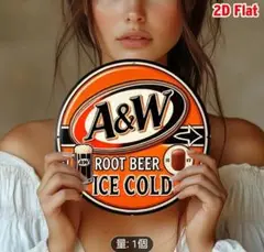 A&W アイスコールド ルートビア サイン 19.8cm