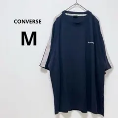 ⭐️美品⭐️ CONVERSE ネイビー Tシャツ Mサイズ 太めライン コンバース