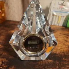 HOYA JAPAN Lofty クリスタルガラス製 クォーツ 置き時計