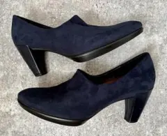 ECCO ネイビー スエード パンプス 37