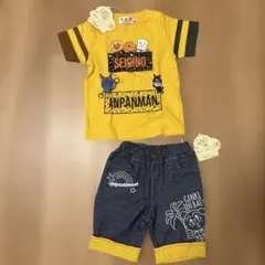 アンパンマンTシャツ90ハーフパンツ半ズボン80上下セット新品タグ付き