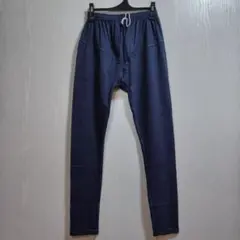 大人気 インド製レギンス 長め 伸縮性あり ネイビー【Lg-1】