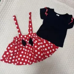 ミニーマウス 100cm キッズ コスプレ コスチューム ディズニー スカート