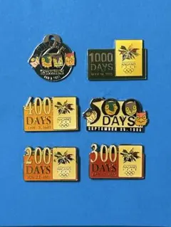 長野オリンピック カウントダウン ピンバッジ6個セット