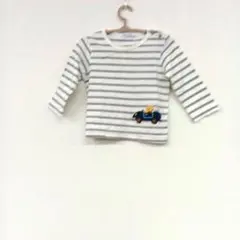 ▢familiar ストライプ 長袖 トップス キッズ 子供 80