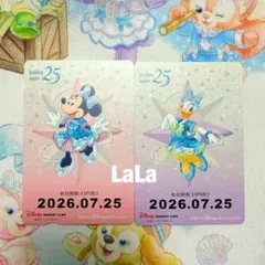 ディズニー リゾートライン フリーきっぷ 25周年 ミニー デイジー 2種のサムネイル