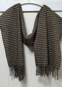 美品　ストール　千鳥柄