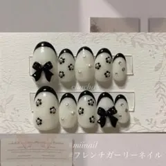 ♡オーダー制人気シリーズ♡ フレンチ ガーリー韓国 量産 パール ネイルチップ❤︎