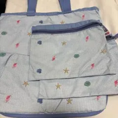レスポートサック マリン柄 刺繍 トートバッグ ヴィンテージ USA製のサムネイル