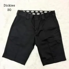 美品✨ ディッキーズ ハーフ パンツ ブラック 30 アメカジ ワンポイントのサムネイル