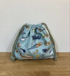 コップ袋　巾着袋　小物入れ　ハンドメイド　海の生き物