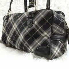 美品◎バーバリーブルーレーベル ミニボストンバッグ ハンドバッグ ノバチェック