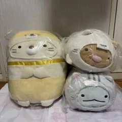 すみっコぐらしぬいぐるみセット ねこ・とかげ・とんかつ
