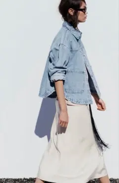 ZARA Z1975 デニムジャケット　ライトブルー　M