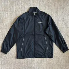 アシックス　ブラック　ジャンパー