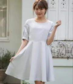 ❤️Sサイズ❤️ MAJESTIC LEGON レースアップドットワンピース　ブルーのサムネイル
