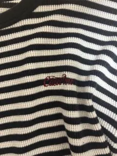 CALEE ボーダー　長袖カットソー