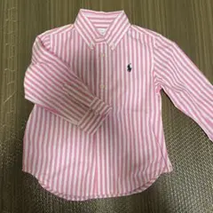Ralph Lauren ピンクストライプ 長袖シャツ 18M